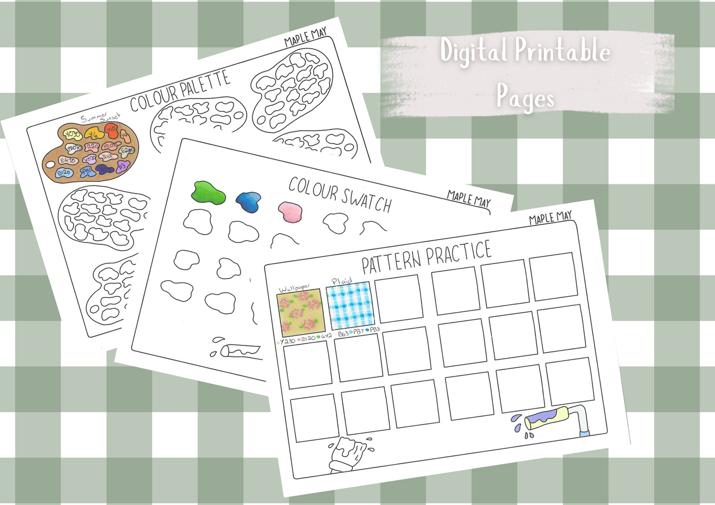 Printable colour assist pages